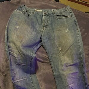 Billy Reid Distressed Blue Jeans